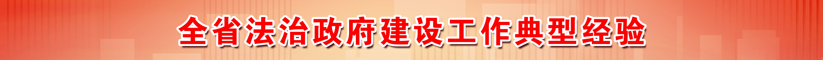 全省法治政府建設工作典型經驗